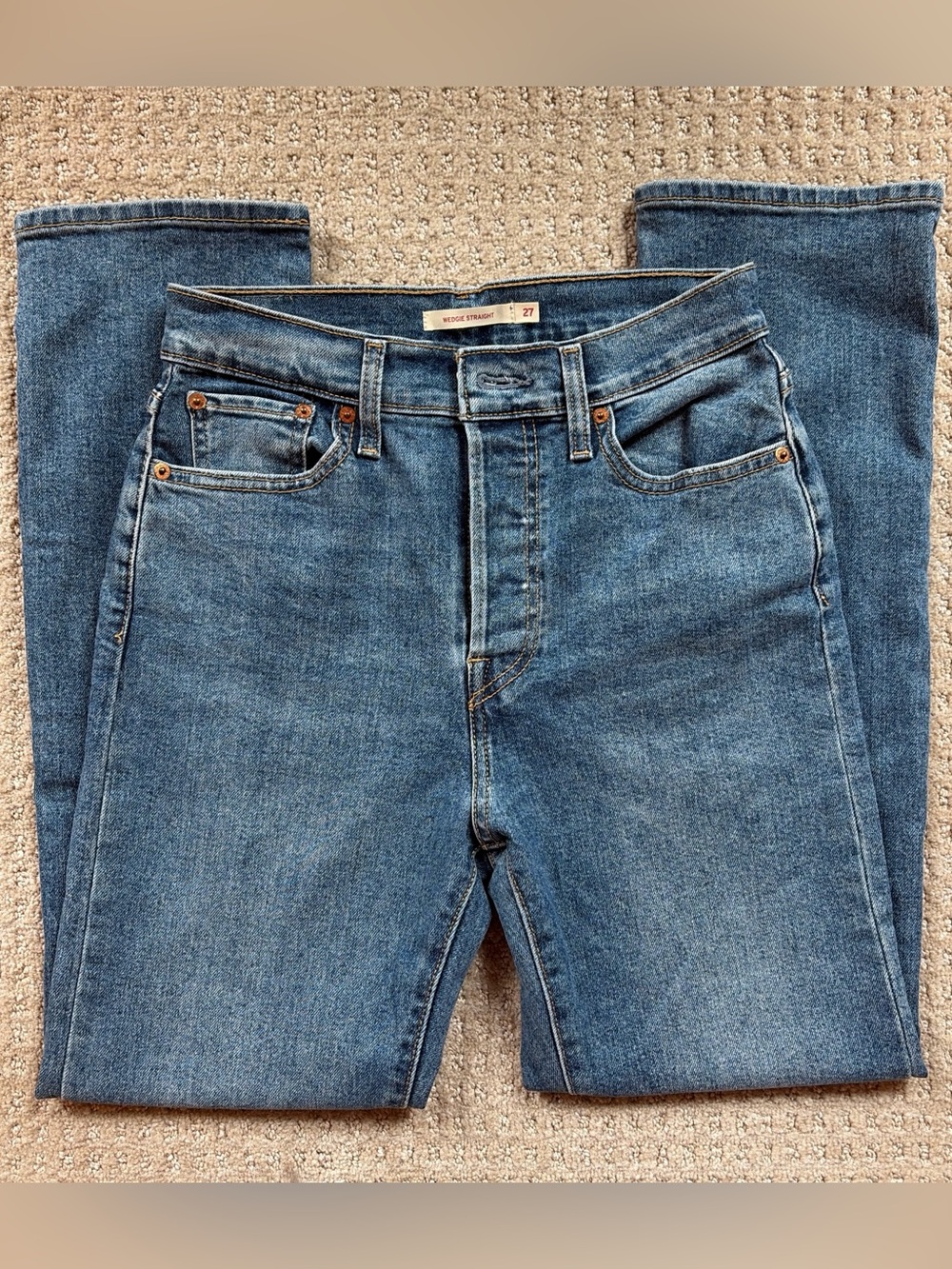 Levi's Women’s Wedgie Straight Blue Jeans